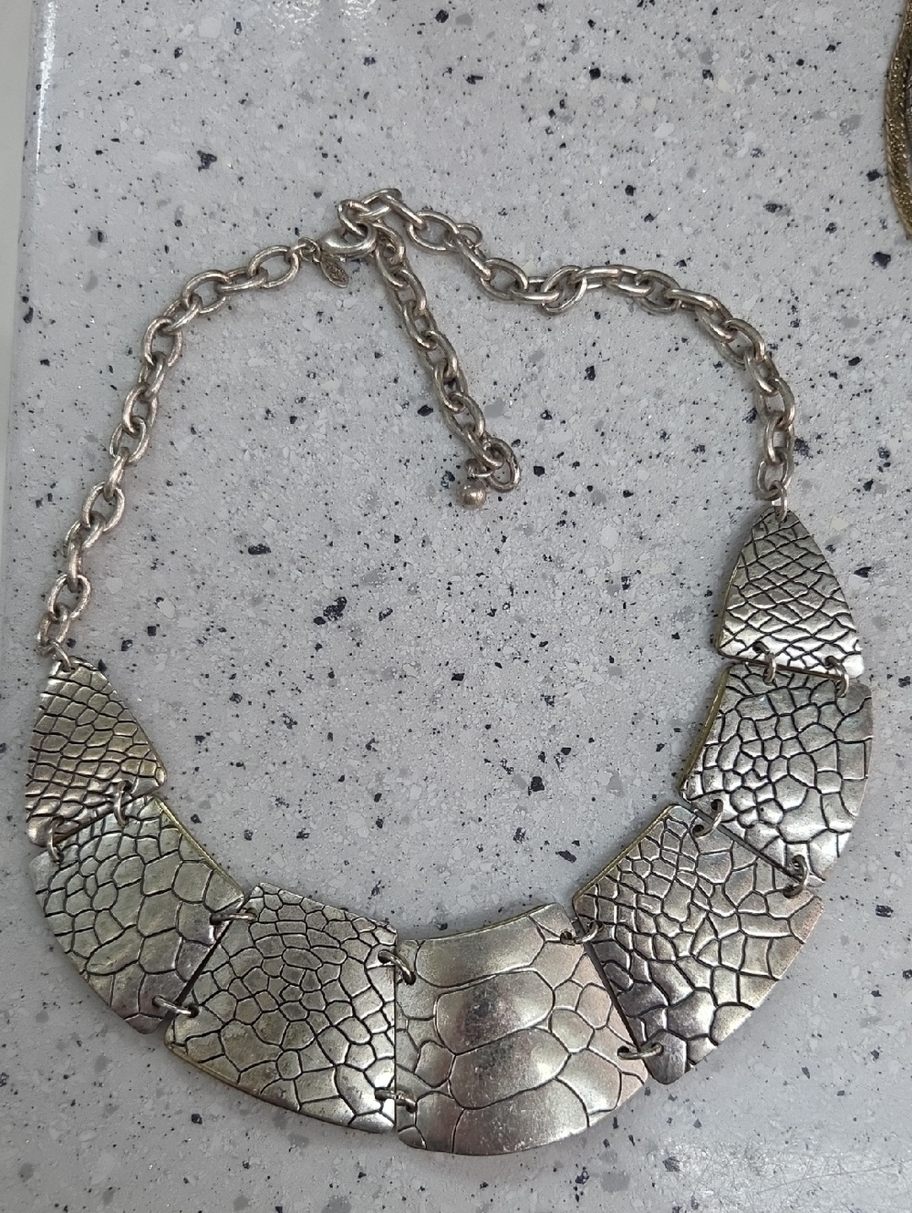 Premier Design Silver Textured Statement Necklace - Women's Jewelry